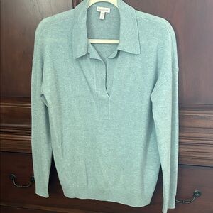 Garnet Hill cashmere light blue sweater/XS